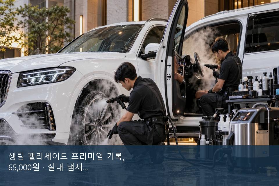 생림 팰리세이드 프리미엄 기록, 65,000원 · 실내 냄새를 연 기록